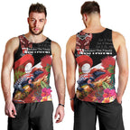 Aotearoa Toitu Te Tiriti Men Tank Top Waitangi-Honour The Treaty NZ Tuatara and Plants