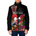 Aotearoa Toitu Te Tiriti Padded Jacket Waitangi-Honour The Treaty NZ Tuatara and Plants