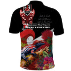 Aotearoa Toitu Te Tiriti Polo Shirt Waitangi-Honour The Treaty NZ Tuatara and Plants