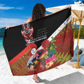 Aotearoa Toitu Te Tiriti Sarong Waitangi-Honour The Treaty NZ Tuatara and Plants