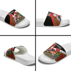 Aotearoa Toitu Te Tiriti Slide Sandals Waitangi-Honour The Treaty NZ Tuatara and Plants