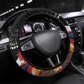 Aotearoa Toitu Te Tiriti Steering Wheel Cover Waitangi-Honour The Treaty NZ Tuatara and Plants