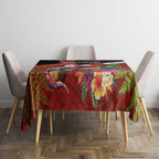 Aotearoa Toitu Te Tiriti Tablecloth Waitangi-Honour The Treaty NZ Tuatara and Plants