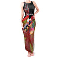 Aotearoa Toitu Te Tiriti Tank Maxi Dress Waitangi-Honour The Treaty NZ Tuatara and Plants