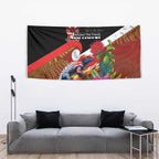 Aotearoa Toitu Te Tiriti Tapestry Waitangi-Honour The Treaty NZ Tuatara and Plants