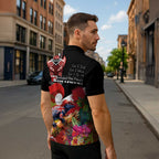 Aotearoa Toitu Te Tiriti Zipper Polo Shirt Waitangi-Honour The Treaty NZ Tuatara and Plants