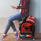 Tonga and New Zealand ANZAC Day Luggage Cover Gallipoli Lest We Forget Ngatu Art Tribal and Maori Tattoo with Fern LT03