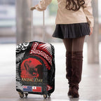 Tonga and New Zealand ANZAC Day Luggage Cover Gallipoli Lest We Forget Ngatu Art Tribal and Maori Tattoo with Fern LT03