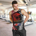 Tonga and New Zealand ANZAC Day Men Tank Top Gallipoli Lest We Forget Ngatu Art Tribal and Maori Tattoo with Fern LT03