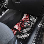 Tonga and New Zealand Together Car Mats Ngatu Art Tribal Maori Tattoo and Silver Fern
