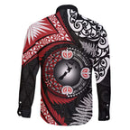 Tonga and New Zealand Together Family Matching Short Sleeve Bodycon Dress and Hawaiian Shirt Ngatu Art Tribal Maori Tattoo and Silver Fern