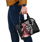 Tonga and New Zealand Together Shoulder Handbag Ngatu Art Tribal Maori Tattoo and Silver Fern