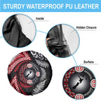 Tonga and New Zealand Together Spare Tire Cover Ngatu Art Tribal Maori Tattoo and Silver Fern