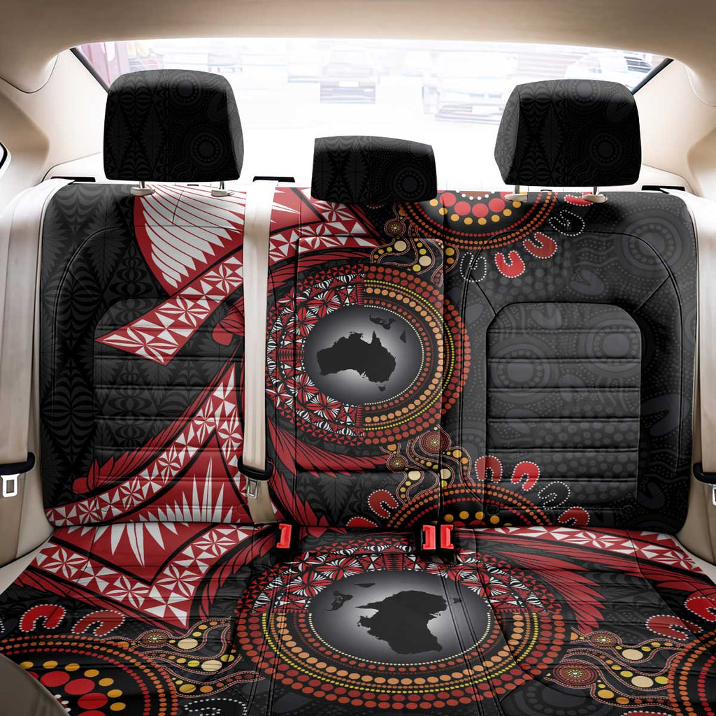 Tonga and Australia Together Back Car Seat Cover Ngatu Art Tribal Aboriginal Tattoo Pattern