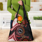 Tonga and Australia Together Grocery Bag Ngatu Art Tribal Aboriginal Tattoo Pattern