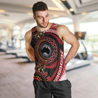 Tonga and Australia Together Men Tank Top Ngatu Art Tribal Aboriginal Tattoo Pattern