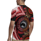 Tonga and Australia Together Rugby Jersey Ngatu Art Tribal Aboriginal Tattoo Pattern