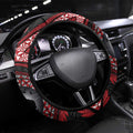Tonga and Australia Together Steering Wheel Cover Ngatu Art Tribal Aboriginal Tattoo Pattern