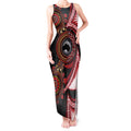 Tonga and Australia Together Tank Maxi Dress Ngatu Art Tribal Aboriginal Tattoo Pattern