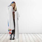 Fiji and Australia Together Hooded Blanket Fijian Tapa Plants with Kangaroo and Aboriginal - Aussie Hoodie