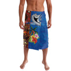 Fiji and Australia Together Lavalava Fijian Tapa Plants with Kangaroo and Aboriginal - Aussie Hoodie