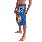 Fiji and Australia Together Lavalava Fijian Tapa Plants with Kangaroo and Aboriginal - Aussie Hoodie
