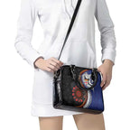 Fiji and Australia Together Shoulder Handbag Kangaroo Aboriginal with Tribal Tapa Hibiscus Half Style - Aussie Hoodie