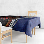 Fiji and Australia Together Tablecloth Kangaroo Aboriginal with Tribal Tapa Hibiscus Half Style - Aussie Hoodie