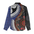 Fiji and Australia Together Women Casual Shirt Kangaroo Aboriginal with Tribal Tapa Hibiscus Half Style - Aussie Hoodie