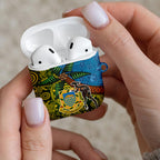 Tuvalu and Australia Together AirPods Case Tapa Pattern and Aboriginal mix Culture