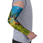 Tuvalu and Australia Together Arm Sleeves Tapa Pattern and Aboriginal mix Culture