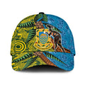 Tuvalu and Australia Together Classic Cap Tapa Pattern and Aboriginal mix Culture