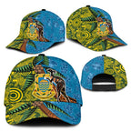 Tuvalu and Australia Together Classic Cap Tapa Pattern and Aboriginal mix Culture