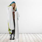 Tuvalu and Australia Together Hooded Blanket Tapa Pattern and Aboriginal mix Culture