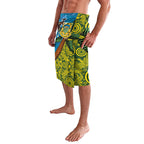 Tuvalu and Australia Together Lavalava Tapa Pattern and Aboriginal mix Culture