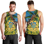 Tuvalu and Australia Together Men Tank Top Tapa Pattern and Aboriginal mix Culture