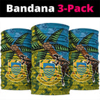 Tuvalu and Australia Together Neck Gaiter Tapa Pattern and Aboriginal mix Culture