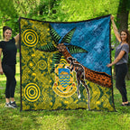 Tuvalu and Australia Together Quilt Tapa Pattern and Aboriginal mix Culture