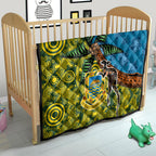 Tuvalu and Australia Together Quilt Tapa Pattern and Aboriginal mix Culture