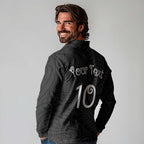 Aotearoa Volleyball Custom Long Sleeve Polo Shirt Silver Ferns and Maori Tribal Black