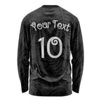 Aotearoa Volleyball Custom Long Sleeve Shirt Silver Ferns and Maori Tribal Black