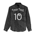 Aotearoa Volleyball Custom Women Casual Shirt Silver Ferns and Maori Tribal Black