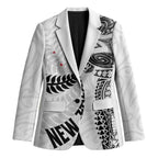 Aotearoa Volleyball Custom Blazer Silver Ferns and Maori Tribal White