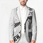 Aotearoa Volleyball Custom Blazer Silver Ferns and Maori Tribal White