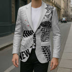 Aotearoa Volleyball Custom Blazer Silver Ferns and Maori Tribal White