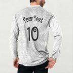 Aotearoa Volleyball Custom Button Sweatshirt Silver Ferns and Maori Tribal White