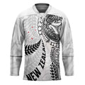 Aotearoa Volleyball Custom Hockey Jersey Silver Ferns and Maori Tribal White