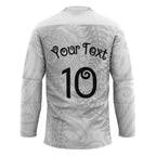 Aotearoa Volleyball Custom Hockey Jersey Silver Ferns and Maori Tribal White