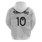 Aotearoa Volleyball Custom Hoodie Silver Ferns and Maori Tribal White