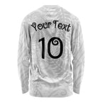 Aotearoa Volleyball Custom Long Sleeve Shirt Silver Ferns and Maori Tribal White